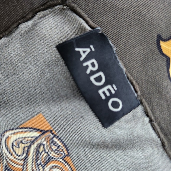 Ardeo Rebel leopard silk hand stitched/rolled artistic‎ designer luxury wrap 37" - Picture 10 of 11
